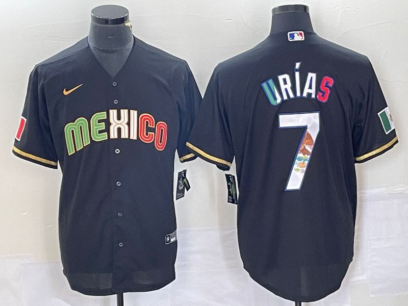 Men 2023 World Cub Mexico #7 Urias Black Nike MLB Jersey style 91812->more jerseys->MLB Jersey